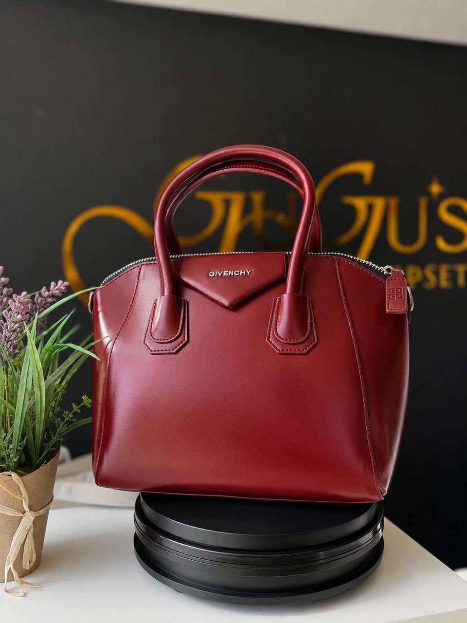 Burgundy Antigona Dome Satchel