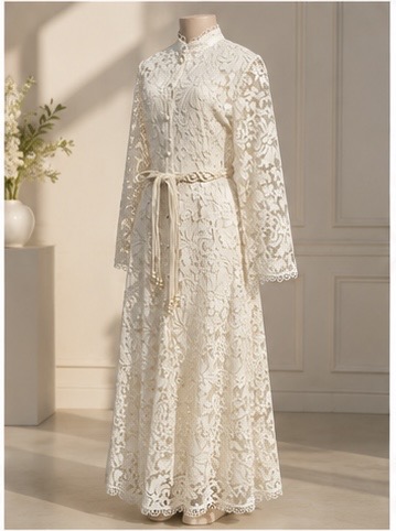 Cream Lace Heritage Dress