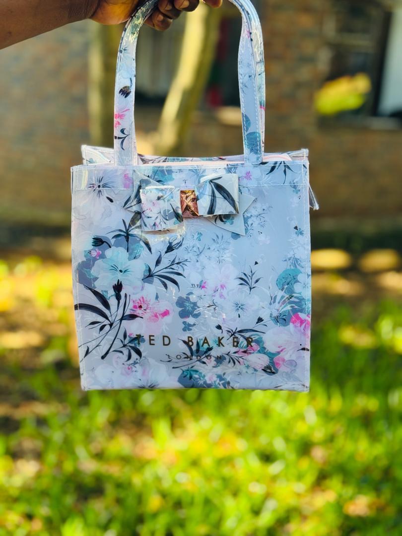 Powder Floral Bow Tote