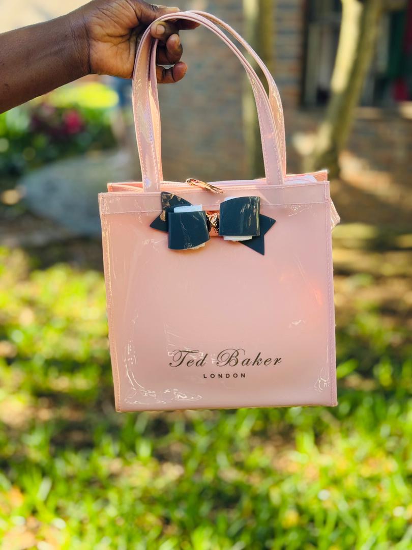 Blush Contrast-Bow Tote