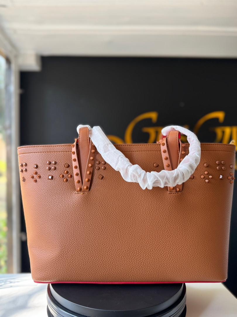 Cognac Spike Cabata Tote
